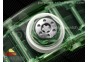 RM035 Green Transparent RMF Best Edition Skeleton Dial on White Rubber Strap Clone RMUL2