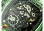 RM035 Green Transparent RMF Best Edition Skeleton Dial on White Rubber Strap Clone RMUL2