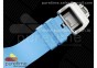 RM035 Blue Transparent RMF Best Edition Skeleton Dial on Blue Rubber Strap Clone RMUL2