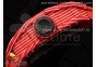 RM035 Red Carbon SONIC Best Edition Skeleton Dial on Red Rubber Strap Clone RMUL2