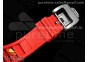 RM035 Red Carbon SONIC Best Edition Skeleton Dial on Red Rubber Strap Clone RMUL2