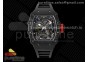 RM035 Black Carbon SONIC Best Edition Skeleton Dial on Black Rubber Strap Clone RMUL2