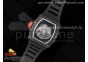 RM035 Black Carbon SONIC Best Edition Skeleton Dial on Black Rubber Strap Clone RMUL2