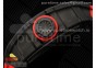 RM035 Black Carbon SONIC Best Edition Skeleton Dial on Red Rubber Strap Clone RMUL2