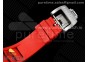 RM035 Black Carbon SONIC Best Edition Skeleton Dial on Red Rubber Strap Clone RMUL2