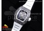 RM055 NTPT KVF Best Edition Skeleton Dial White Crown on White Rubber Strap MIYOTA8215 V3