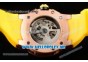 Richard Mille RM 60-01 Rose Gold Case with Skeleton Dial and Yellow Rubber Strap Rose Gold Bezel (EF)