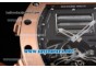 Richard Mille RM 69 Erotic Tourbillon Rose Gold Case with Skeleton Dial Black Rubber Strap and Dot Markers