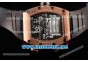 Richard Mille RM 69 Erotic Tourbillon Rose Gold Case with Skeleton Dial Black Rubber Strap and Dot Markers