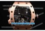 Richard Mille RM 69 Erotic Tourbillon Rose Gold Case with Skeleton Dial Black Rubber Strap and Dot Markers