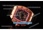 Richard Mille RM005 FM Rose Gold Case Skeleton Dial with Red Inner Bezel