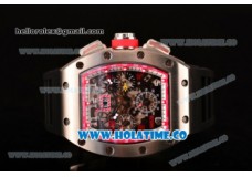 Richard Mille RM 005 FM Steel Case with Skeleton Dial and Red Inner Bezel